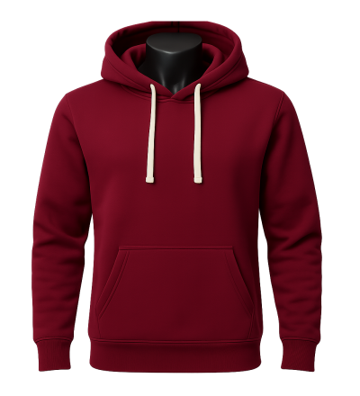 Felpa con Cappuccio Doppio Peso Felpato Italianstylediffusion® – S fino XXL bordeaux