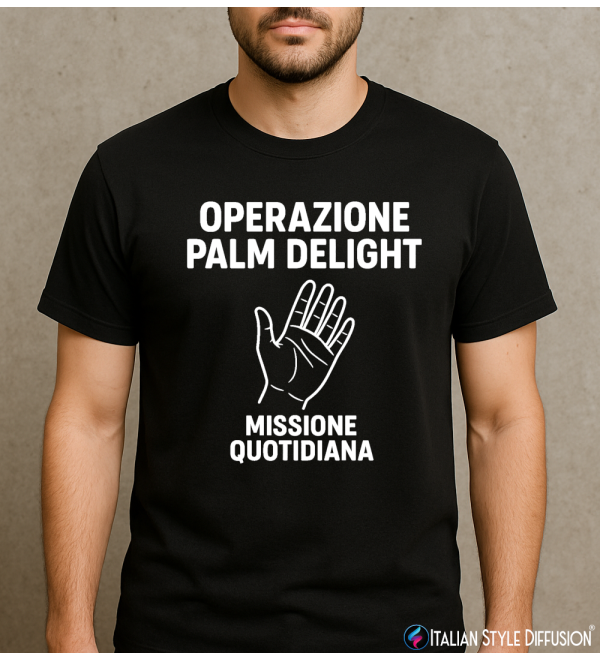 Maglietta Operazione Palm Delight – Missione quotidiana – Italian Style Diffusion®