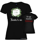 Maglietta donna laurea personalizzata con nome e data – Stampa fronte e retro – Italian Style Diffusion® nero