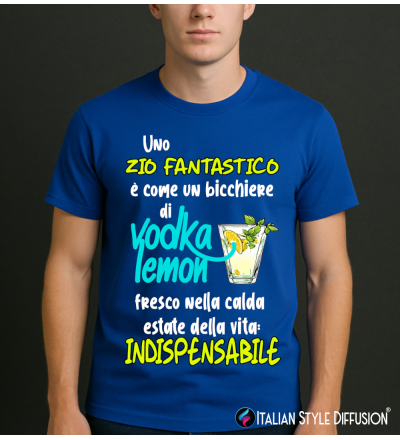 Maglietta divertente Zio Fantastico – Vodka Lemon – Regalo per Zio – Italian Style Diffusion®