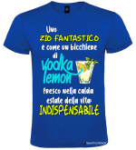 Maglietta divertente Zio Fantastico – Vodka Lemon – Regalo per Zio – Italian Style Diffusion® blu royal