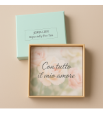 Confezione regalo per bigiotteria con stampa romantica su cuscinetto interno