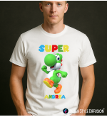 Maglietta Addio al Celibato Draghetto Personalizzata con Nome – Uomo & Bambino – Italian Style Diffusion® bianco