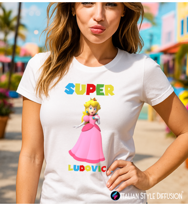 Maglietta Addio al Nubilato Principessa Personalizzata – Donna – Italian Style Diffusion® bianco