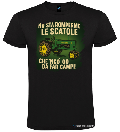 Maglietta Uomo Dialetto Veneto Trattore – No Sta Romperme le Scatole – Italian Style Diffusion® nero