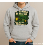 Felpa Uomo Trattore Veneta “No sta romperme le scatole che ’ncò go da far campi!” – Italian Style Diffusion® grigio