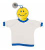 Mini T-Shirt per Auto con Ventosa e Attaccapanni Smile colore blu