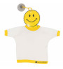 Mini T-Shirt per Auto con Ventosa e Attaccapanni Smile colore giallo