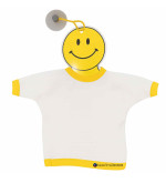 Mini T-Shirt per Auto con Ventosa e Attaccapanni Smile colore giallo