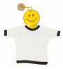 Mini T-Shirt per Auto con Ventosa e Attaccapanni Smile colore nero