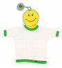Mini T-Shirt per Auto con Ventosa e Attaccapanni Smile colore verde