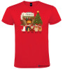 T-Shirt Natalizia Famiglia Personalizzata con Nomi colore rosso