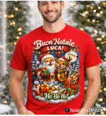 T-Shirt Natalizia Personalizzata con Nome – Buon Natale