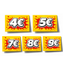 Cartellini prezzo personalizzati per negozi e mercati 9x6 cm