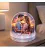 Globo di neve personalizzato con foto di coppia, regalo romantico per anniversario o San Valentino
