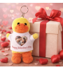 Portachiavi paperella personalizzata come regalo di San Valentino con foto e scritta romantica