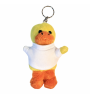 Portachiavi paperella in peluche con maglietta personalizzabile