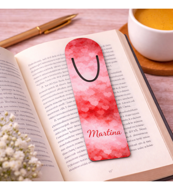 Segnalibro in alluminio personalizzato con stampa sublimatica su libro