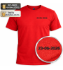 T-shirt Uomo Ricamata con Data Personalizzata | 26 Colori | XS-4XL