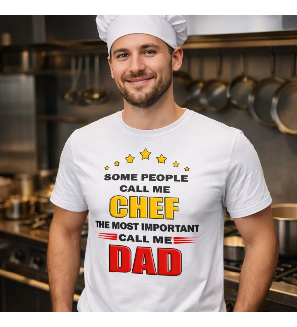 T-shirt Personalizzata Chef Dad Cuoco Papà