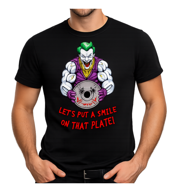 T-shirt Joker palestra | Let’s put a smile on that plate