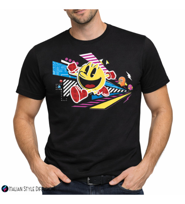 T-shirt Arcade Retro Anni 80 | Maglietta Gamer Pac-Man Style