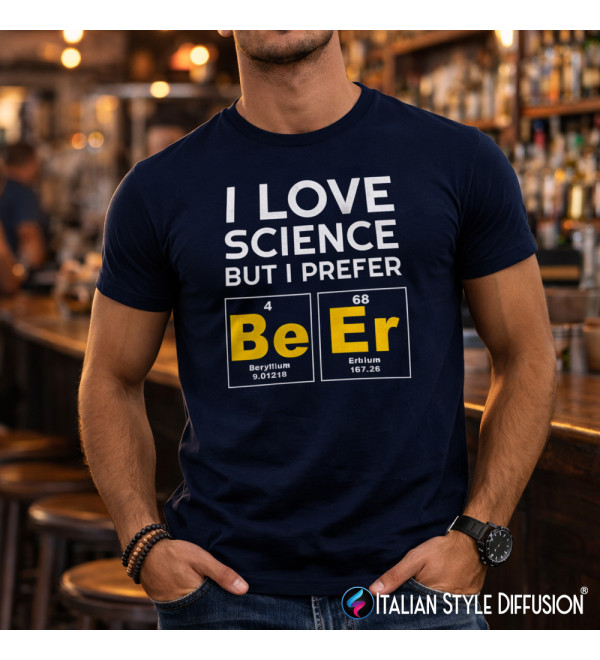 Maglietta Amo la Scienza Ma Preferisco la Birra | T-shirt Divertente Beer Science