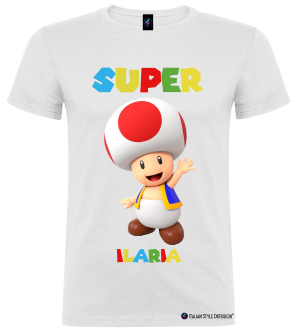 Maglietta Funghetto Personalizzata con Nome – Unisex & Bambino – Italian Style Diffusion®