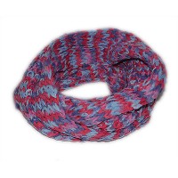 Scaldacollo sciarpa donna doppio bicolore cappuccio azzurro lilla viola rosso