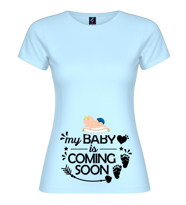 Maglietta Premaman Calcio | Da Grande Farò il Calciatore | XS–3XL azzurro chiaro