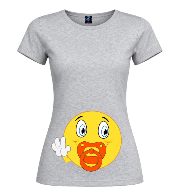 Maglietta Premaman con Ciuccio | T-shirt Gravidanza 100% Cotone