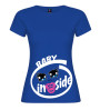 Maglietta Premaman Baby in Side | T-shirt Gravidanza 100% Cotone blu royal