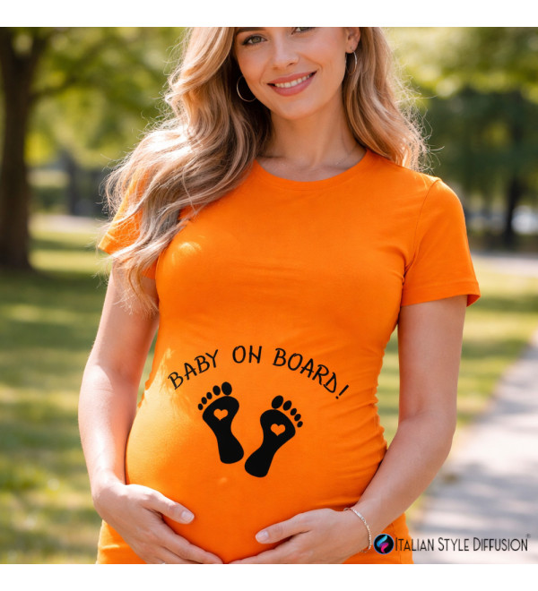 Maglietta Premaman Baby on Board | Annuncio Gravidanza | XS–3XL