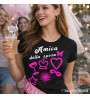 T-Shirt Donna Amica della Sposa Nera – Addio al Nubilato | Italian Style Diffusion®