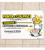Targa Bagno Uomini 20x15 “Punta e Colpisci” in Alluminio – Cartello WC per Bar, Ristoranti e Locali