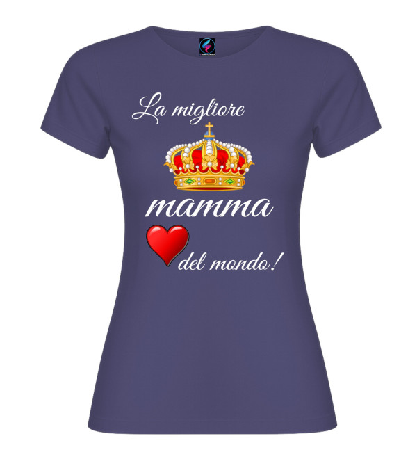 T-shirt La migliore mamma del mondo | Corona e Cuore