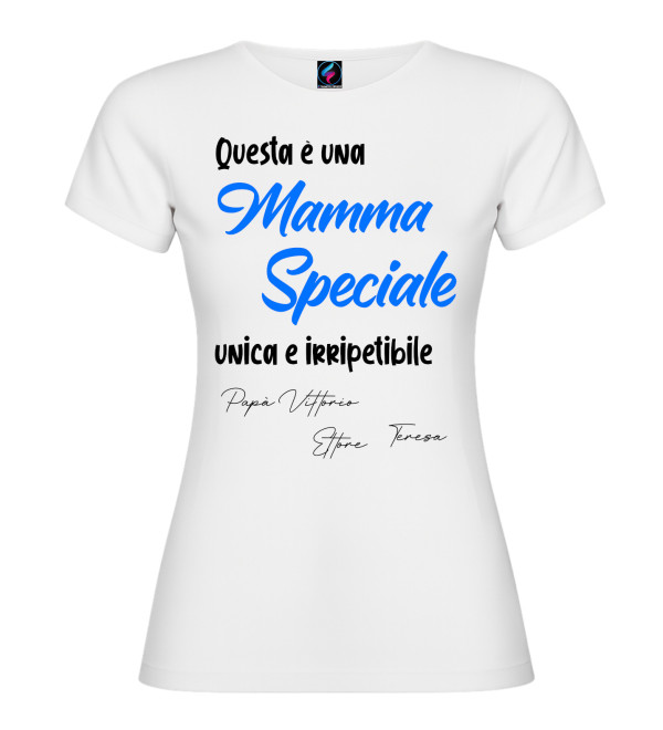 T-shirt Mamma Speciale personalizzata con nomi | Regalo mamma