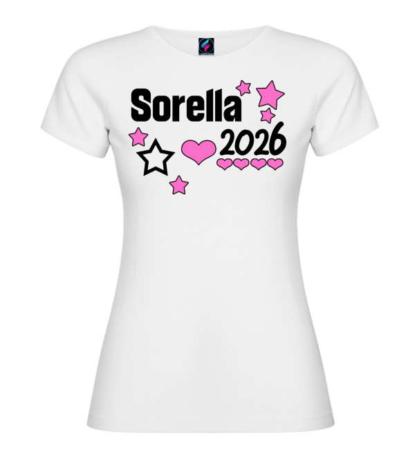 T-shirt “Sorella [ANNO]” personalizzata | Annuncio gravidanza