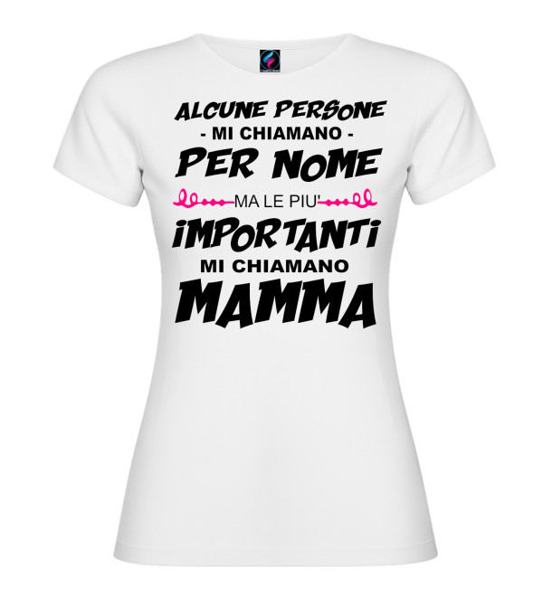 T-shirt “Mi chiamano Mamma” | Donna puro cotone