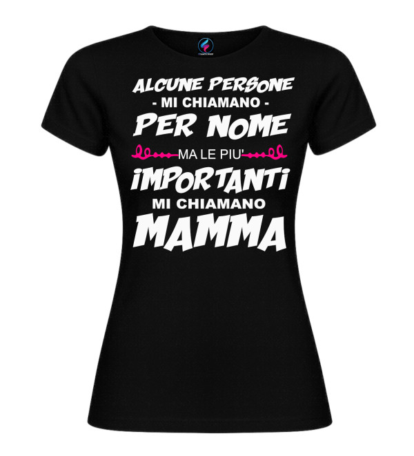T-shirt “Mi chiamano Mamma” | Donna puro cotone