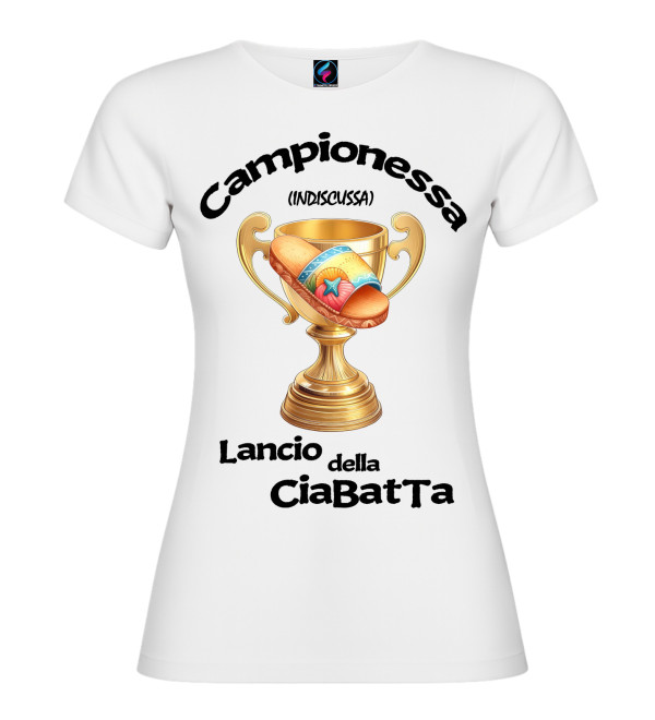 T-shirt “Campionessa lancio della ciabatta” | Puro cotone XS-3XL
