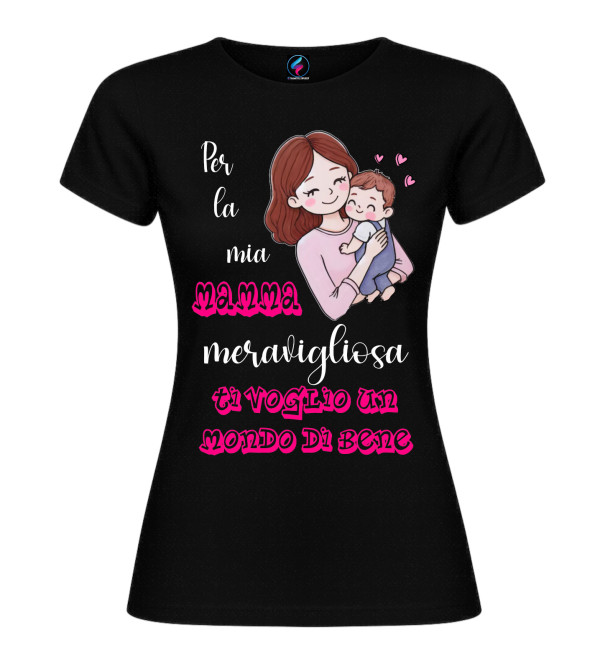 T-shirt mamma meravigliosa | Ti voglio un mondo di bene