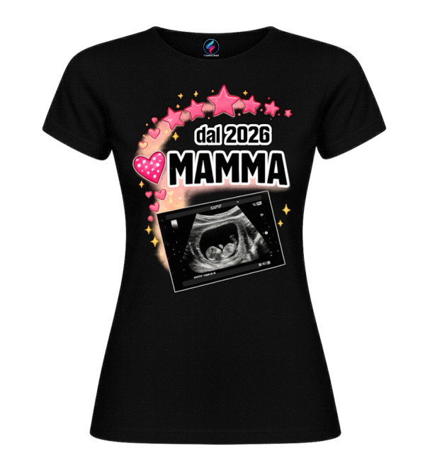 T-shirt “Dal [Anno] Mamma” | Annuncio gravidanza personalizzato