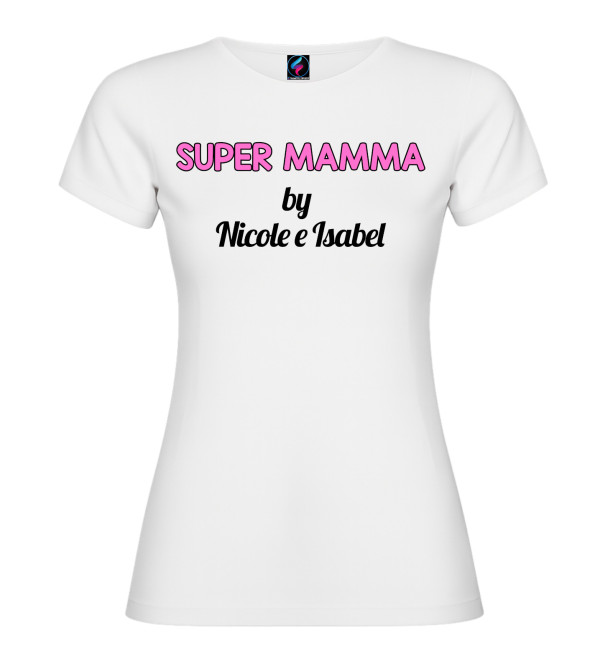 T-shirt “Super Mamma” personalizzata con nomi | Regalo mamma