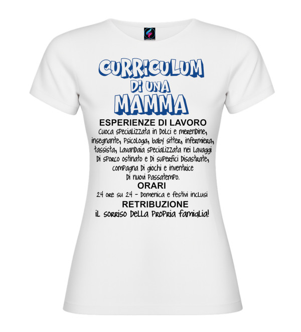 Curriculum di una mamma | T-shirt divertente da regalare