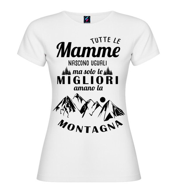 T-shirt mamma amante montagna | Frase divertente outdoor