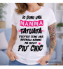 T-shirt donna “Mamma tatuata” | Maglietta divertente e chic