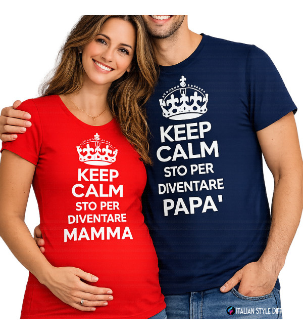 Magliette coppia gravidanza Keep Calm | Sto per diventare Mamma e Papà