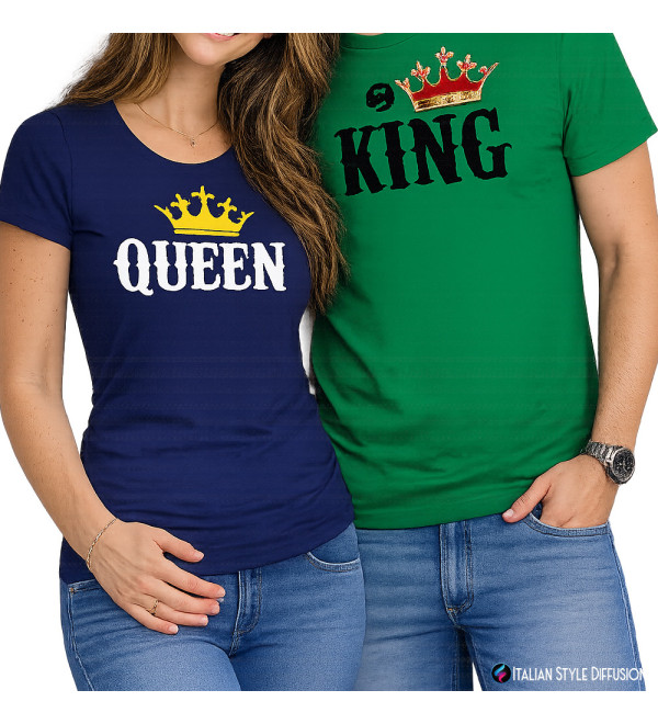 T-shirt Coppia Queen & King – Magliette Coordinate Lui e Lei