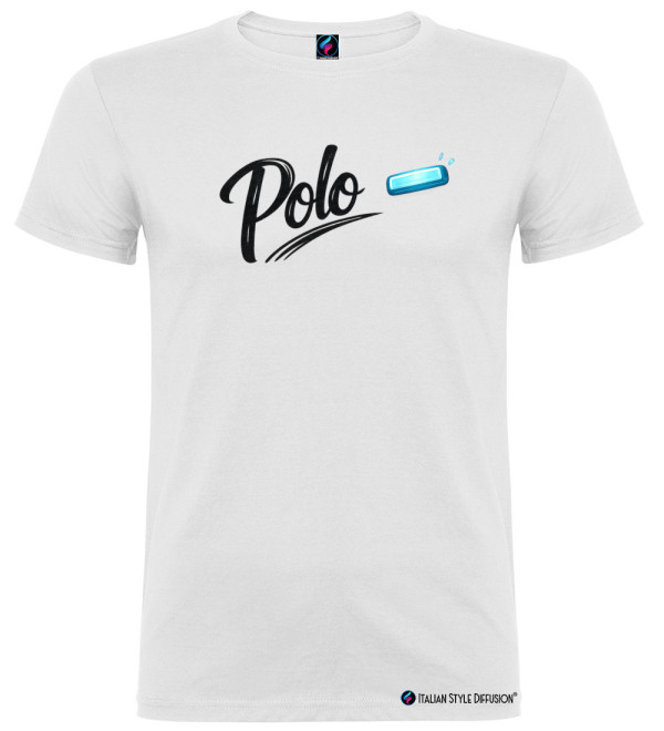 Magliette coppia Polo + Polo - T-shirt coordinate lui e lei divertenti modello uomo colore bianco